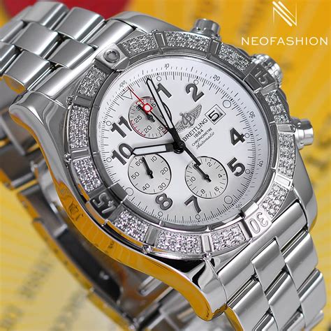 breitling super avenger a1330|Breitling a13370 diamond bezel.